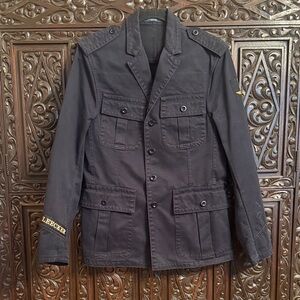 PRL Bleecker Military Style Navy Jacket Button Closure by Polo Ralph Lauren